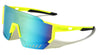 Color Mirror Shield Lens Cutout Semi Rimless Sports Wholesale Sunglasses