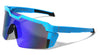 Side Shield Frame Ink Splatter One Piece Color Mirror Lens Sports Wholesale Sunglasses