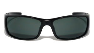 Geometric Hinge Accent Wide Rectangle Wholesale Sunglasses