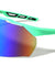 Color Mirror Shield Lens Three Cutout Temple Sports Wholesale Sunglasses