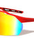 Color Mirror Shield Lens Three Cutout Temple Sports Wholesale Sunglasses