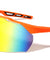 Color Mirror Shield Lens Three Cutout Temple Sports Wholesale Sunglasses