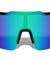 Semi Rimless Shield Color Mirror Lens Grip Pattern Sports Wholesale Sunglasses