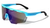 Semi Rimless Color Mirror Cutout Shield Lens Sports Wholesale Sunglasses