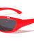Futuristic Round Edges One Piece Shield Lens Wholesale Sunglasses
