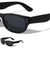 Super Dark Lens Two Dot Accent Rounded Square Wholesale Sunglasses