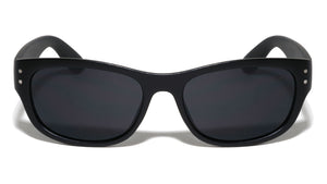 Super Dark Lens Two Dot Accent Rounded Square Wholesale Sunglasses