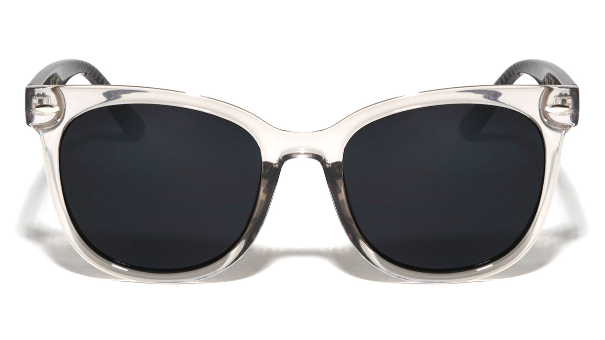 Carbon Fiber Temple Pattern Classic Square Wholesale Sunglasses