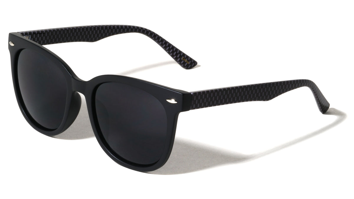 Carbon Fiber Temple Pattern Classic Square Wholesale Sunglasses