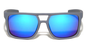 Soft Rubber Coating Color Mirror Squared Sports Aviators Wholesale Sunglasses