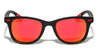 Red Accent Leather Temple Texture Classic Square Sports Wholesale Sunglasses