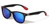 Red Accent Leather Temple Texture Classic Square Sports Wholesale Sunglasses