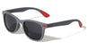 Red Accent Leather Temple Texture Classic Square Sports Wholesale Sunglasses