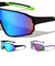 Color Mirror One Piece Shield Lens Tip Cutout Sports Wholesale Sunglasses