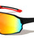 Color Mirror One Piece Shield Lens Tip Cutout Sports Wholesale Sunglasses