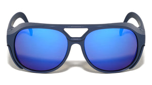 Side Eye Shields Color Mirror Sports Aviators Wholesale Sunglasses