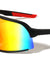 Color Mirror One Piece Shield Lens Semi Rimless Sports Wholesale Sunglasses