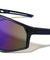 Color Mirror One Piece Shield Lens Temple Cutout Sports Wholesale Sunglasses