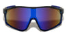 Color Mirror One Piece Shield Lens Duotone Sports Wholesale Sunglasses