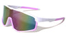 Color Mirror One Piece Shield Lens Duotone Sports Wholesale Sunglasses