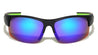 Semi Rimless Color Mirror Lens Rectangle Sports Wholesale Sunglasses