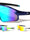 Color Mirror One Piece Shield Lens Cutout Accent Sports Wholesale Sunglasses