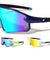 Color Mirror One Piece Shield Lens Cutout Accent Sports Wholesale Sunglasses