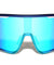 Color Mirror One Piece Shield Lens Cutout Accent Sports Wholesale Sunglasses
