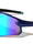 Color Mirror One Piece Shield Lens Cutout Accent Sports Wholesale Sunglasses
