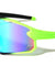 Color Mirror One Piece Shield Lens Cutout Accent Sports Wholesale Sunglasses