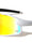 Color Mirror One Piece Shield Lens Cutout Accent Sports Wholesale Sunglasses