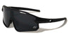 Color Mirror One Piece Shield Lens Cutout Accent Sports Wholesale Sunglasses