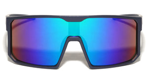 Color Mirror One Piece Shield Lens Rectangle Sports Wholesale Sunglasses