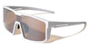 Color Mirror One Piece Shield Lens Rectangle Sports Wholesale Sunglasses