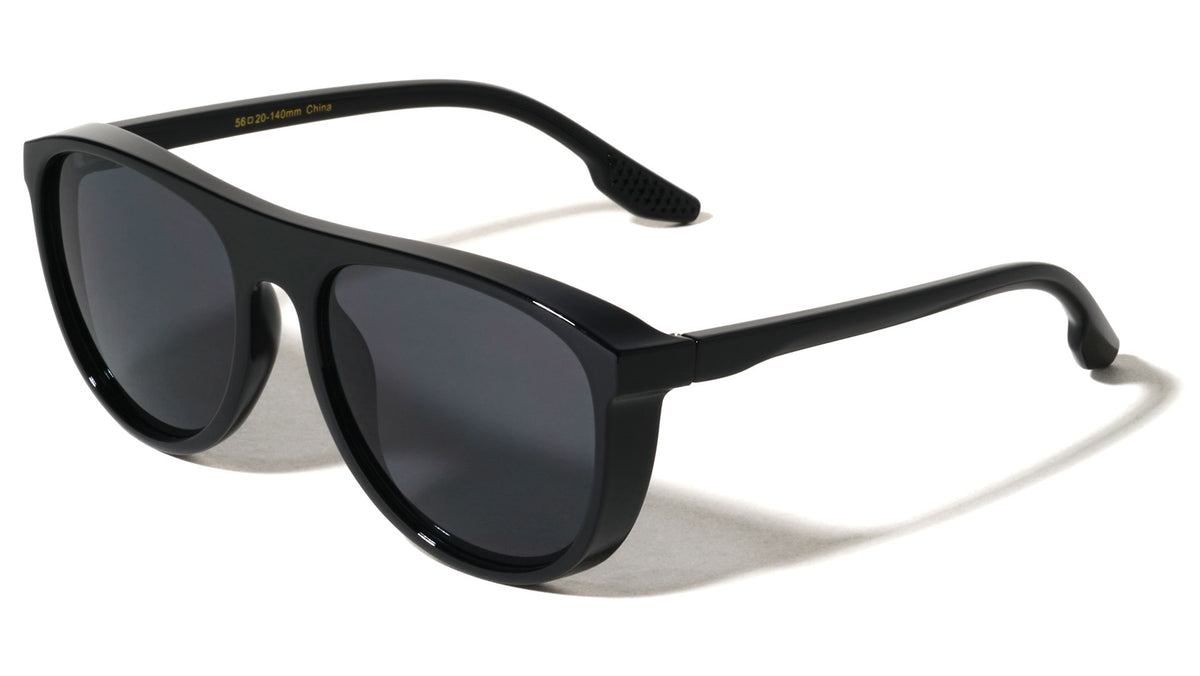 Color Mirror Side Rim Shield Sports Aviators Wholesale Sunglasses