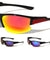 Color Mirror Semi Rimless Lens Wrap Around Sports Wholesale Sunglasses