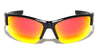 Color Mirror Semi Rimless Lens Wrap Around Sports Wholesale Sunglasses