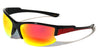 Color Mirror Semi Rimless Lens Wrap Around Sports Wholesale Sunglasses