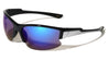 Color Mirror Semi Rimless Lens Wrap Around Sports Wholesale Sunglasses