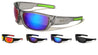 Color Mirror Wide Rectangle Sports Wholesale Sunglasses