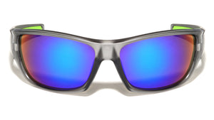 Color Mirror Wide Rectangle Sports Wholesale Sunglasses
