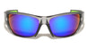 Color Mirror Wide Rectangle Sports Wholesale Sunglasses