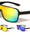 Frosted Crystal Color Mirror One Piece Shield Squared Sports Wholesale Sunglasses