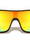 Frosted Crystal Color Mirror One Piece Shield Squared Sports Wholesale Sunglasses