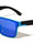 Color Mirror One Piece Shield Lens Duotone Square Wholesale Sunglasses
