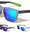 Color Mirror Vertical Ribbed Pattern Squared Sports Wholesale Sunglasses