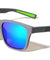 Color Mirror Vertical Ribbed Pattern Squared Sports Wholesale Sunglasses
