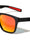 Color Mirror Vertical Ribbed Pattern Squared Sports Wholesale Sunglasses