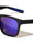 Color Mirror Vertical Ribbed Pattern Squared Sports Wholesale Sunglasses