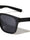 Color Mirror Vertical Ribbed Pattern Squared Sports Wholesale Sunglasses